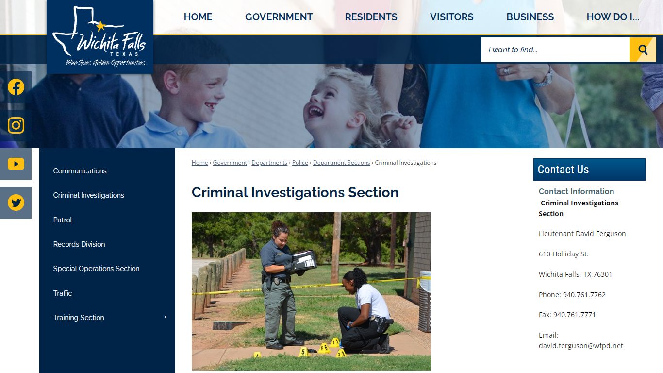 Criminal Investigations Section - Wichita Falls, TX